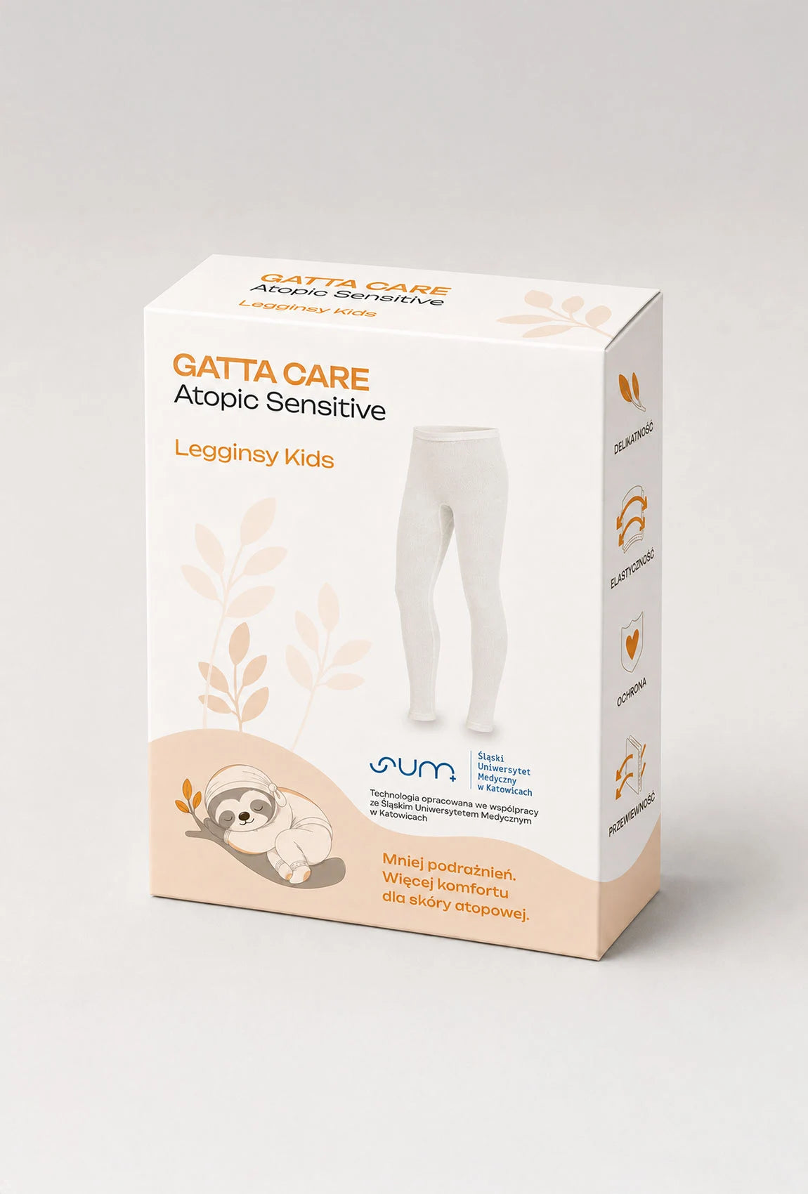 Legginsy bezszwowe dziecięce Atopic Care