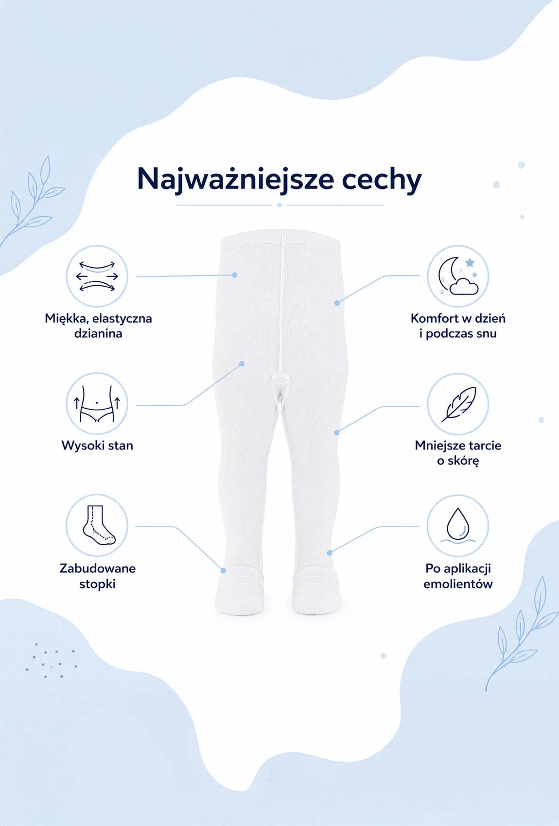 Legginsy dziecięce ze skarpetkami Atopic Care
