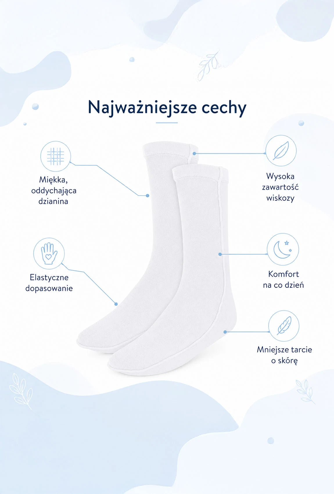 Bezszwowe skarpety dziecięce