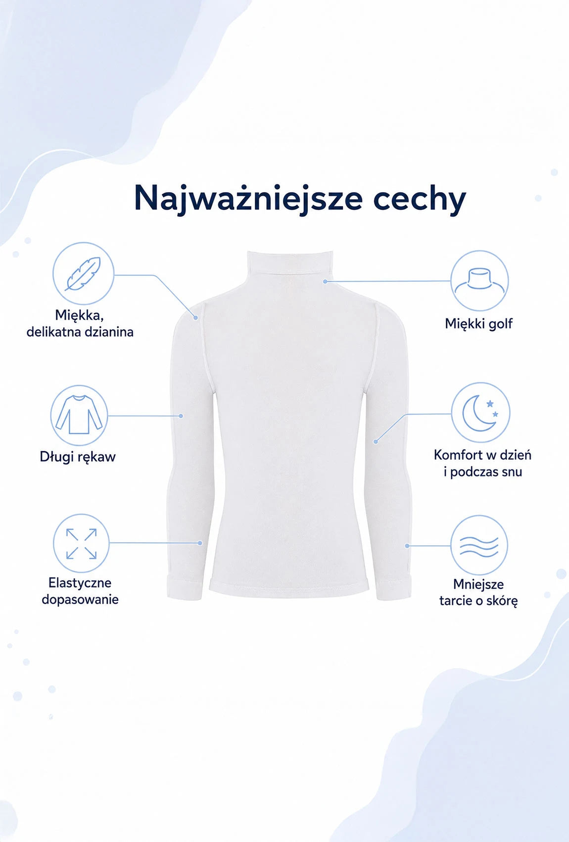 Golf bezszwowy dziecięcy Atopic Care